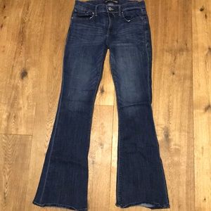 Express slim flare mid rise